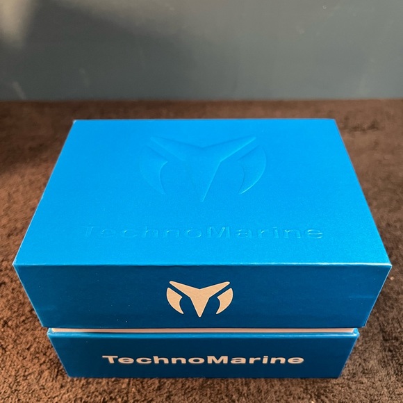 TechnoMarine Seven Seas Sport Men’s Watch-44mm-TM725025 Navy&Gold Chrono(NWT) - Picture 11 of 12